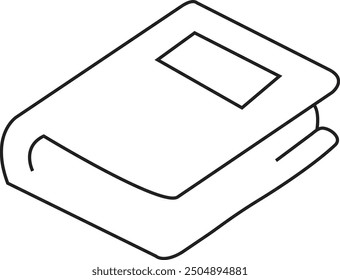 Book Icon Line Vector Illustration