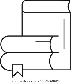 Book Icon Line Vector Illustration