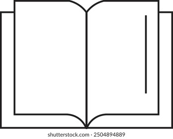 Book Icon Line Vector Illustration