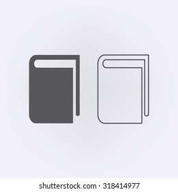 Book icon and book line icon . Vector illustration