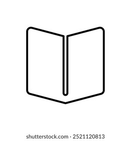 Büchersymbol, Zeilenvektor einzeln auf weißem Hintergrund. trendy und modernes Design	