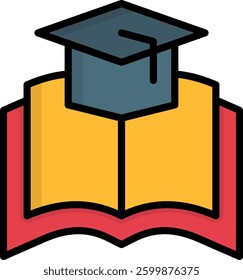 Book Icon Lineal Color Vector Illustration