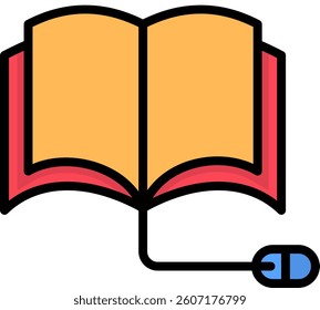 Book Icon Lineal Color Vector Illustration