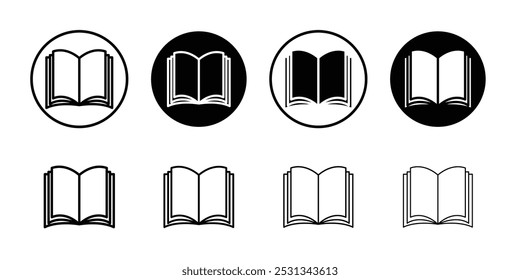 Book icon linear logo isolated