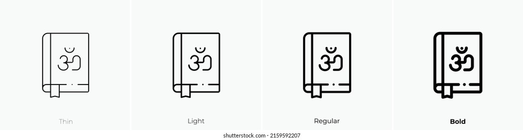 book icon. Linear style sign isolated on white background. Vector illustration.