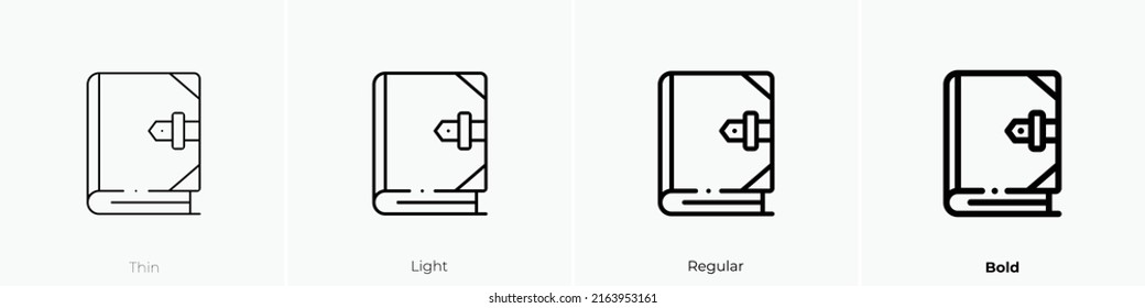 book icon. Linear style sign isolated on white background. Vector illustration.