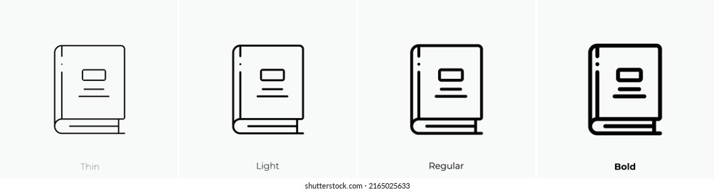 book icon. Linear style sign isolated on white background. Vector illustration.
