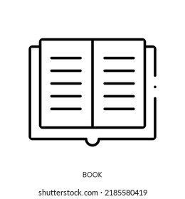 book icon. Linear style sign isolated on white background. Vector illustration