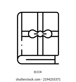 icono del libro. Signo de estilo lineal aislado en fondo blanco. Ilustración del vector