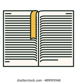 Book icon. literature education and learning theme. Isolated design. Vector illustration