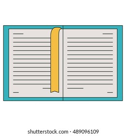Book icon. literature education and learning theme. Isolated design. Vector illustration