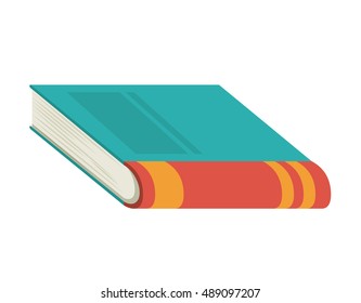 Book icon. literature education and learning theme. Isolated design. Vector illustration