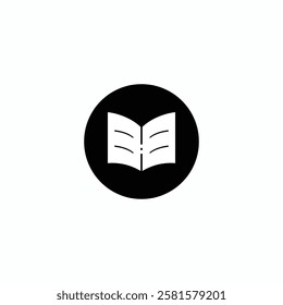 Book Icon for Literature Reading | Education Knowledge Library Symbol | Open Book Textbook Illustration | Academic School Study