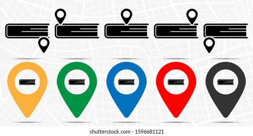 Book icon in location set. Simple glyph, flat illustration element of education theme icons