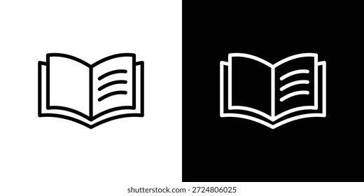 Buchsymbol Logo-Konzept in Strichen