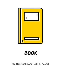 Book icon logo design isolated on white background.