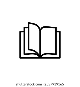 Book icon logo design. open book sign and symbol. ebook icon