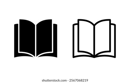 Book icon logo design. open book sign and symbol. ebook icon