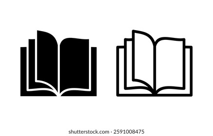 Book icon logo design. open book sign and symbol. ebook icon