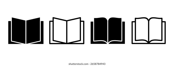 Book icon logo design. open book sign and symbol. ebook icon