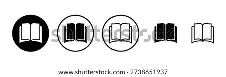 Book icon logo design. open book sign and symbol. ebook icon