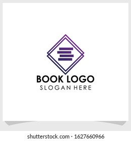 book icon logo design template, education brand logo design vector
