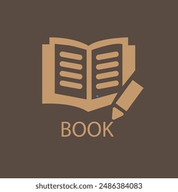 Imagen de Vector de diseño de logotipo de icono de libro