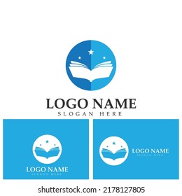 Book icon Logo Education Flat Vector Design