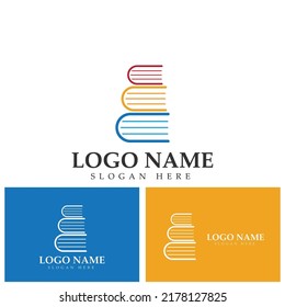 Book icon Logo Education Flat Vector Design
