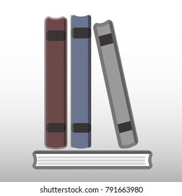Book icon. Logo or emblem. Flat design. Vector.
Illustration can be used in the internet shop, 
advertisements,
banners, websites, infographics. 
