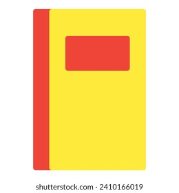 book icon or logo illustration flat color style