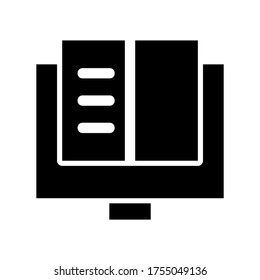 icono de libro o logotipo símbolo de signo aislado ilustración vectorial de alta calidad estilo negro iconos vectoriales
