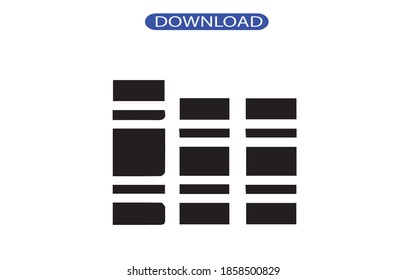 book icon or logo isolated sign symbol vector illustration - high quality black style vector icons.