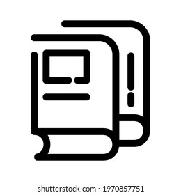 book icon or logo isolated sign symbol vector illustration - high quality black style vector icons
