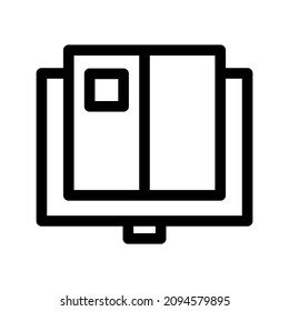 icono de libro o logotipo símbolo de signo aislado ilustración vectorial de alta calidad estilo negro iconos vectoriales
