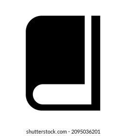 Buchsymbol oder Logo einzeln auf Zeichen, Vektorgrafik - hochwertige Vektorsymbole mit schwarzem Hintergrund
