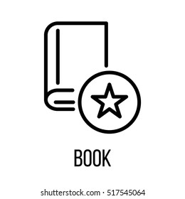 Book icon or logo in modern line style. High quality black outline pictogram for web site design and mobile apps. Vector illustration on a white background.