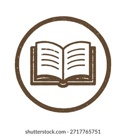 book icon logo seal vector on white background
Vector stamp icon