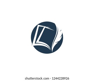Book icon logo template