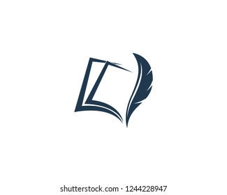 Book icon logo template