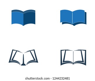 Book icon logo template