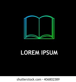 book Icon logo. Vector