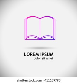 book Icon logo. Vector