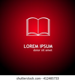 book Icon logo. Vector