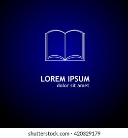 book Icon logo. Vector