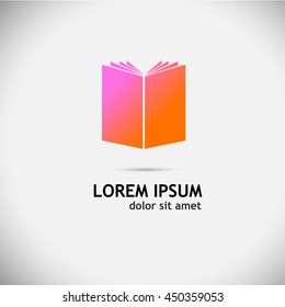 book Icon logo. Vector