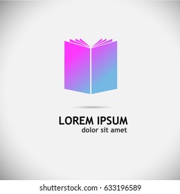 book Icon logo. Vector