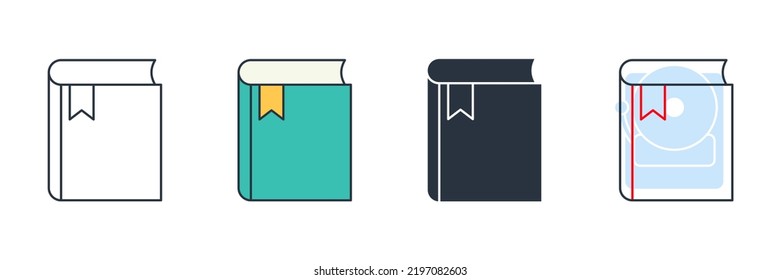 book icon logo vector illustration. book symbol template for graphic and web design collection