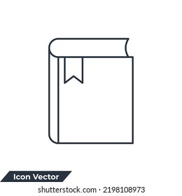 book icon logo vector illustration. book symbol template for graphic and web design collection