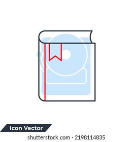 book icon logo vector illustration. book symbol template for graphic and web design collection